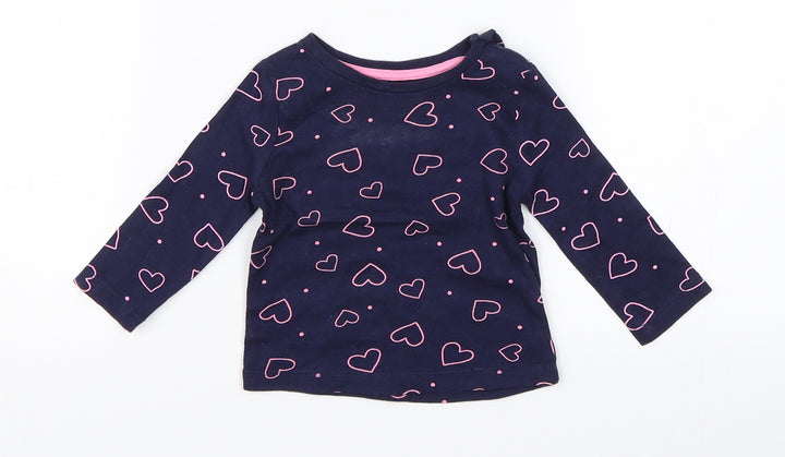 Primark Girls Blue Basic T-Shirt Size 3-6 Months