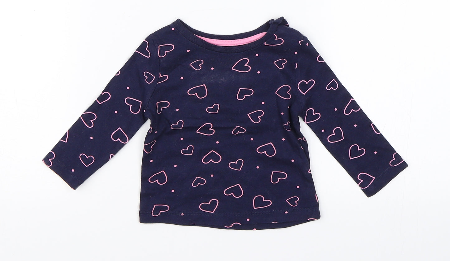 Primark Girls Blue   Basic T-Shirt Size 3-6 Months