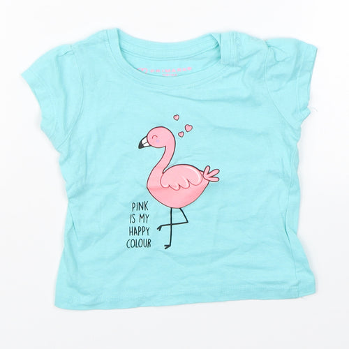 Primark Girls Blue   Basic T-Shirt Size 6-9 Months