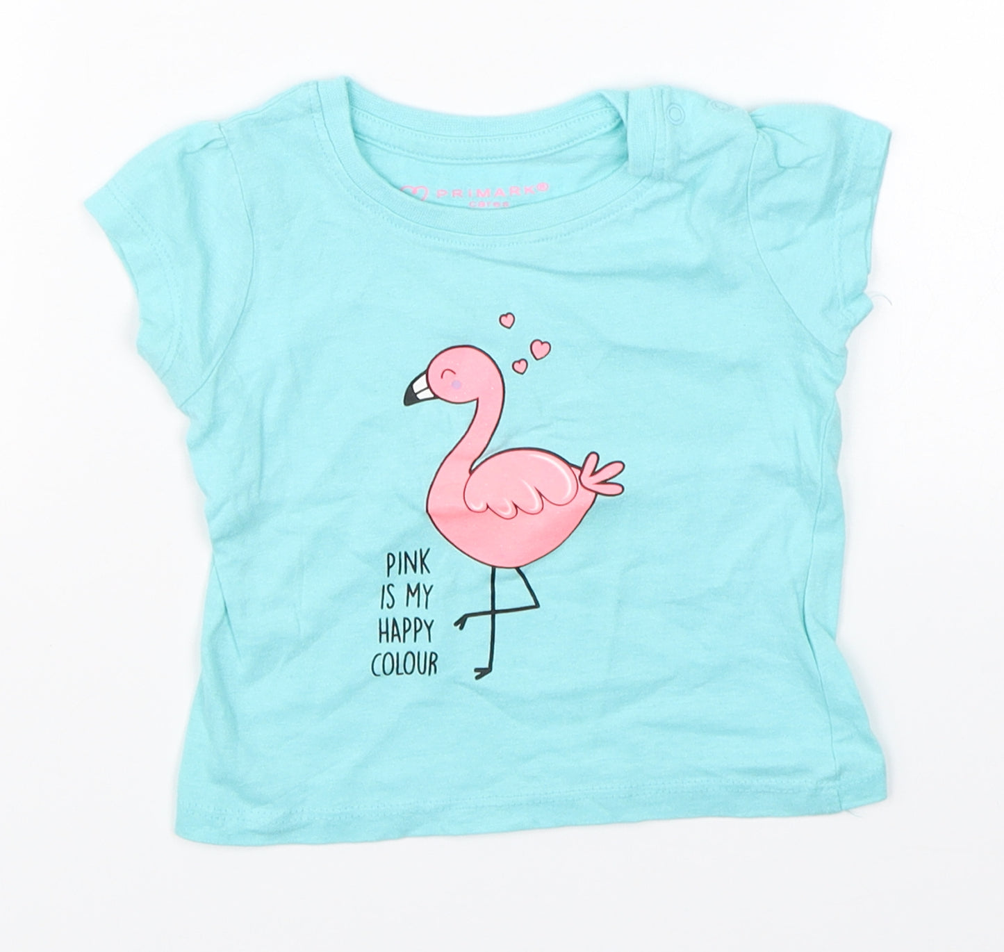 Primark Girls Blue   Basic T-Shirt Size 6-9 Months