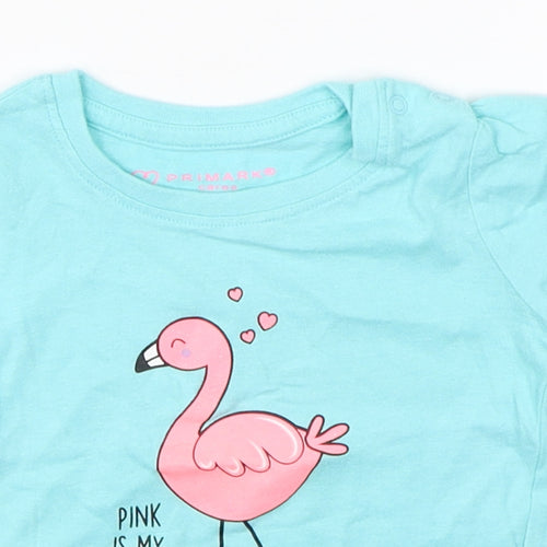 Primark Girls Blue   Basic T-Shirt Size 6-9 Months