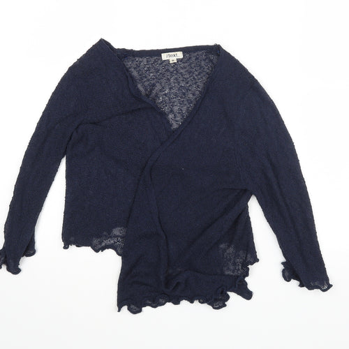 Text Womens Blue   Basic Blouse Size S