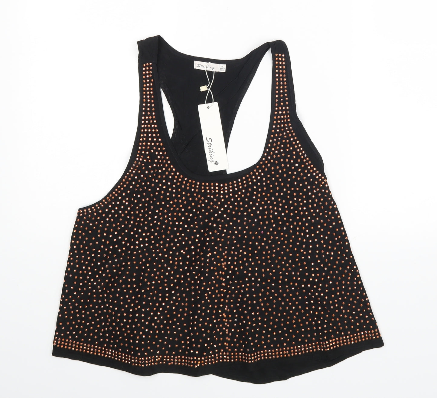 Striking Womens Black   Basic Blouse Size M