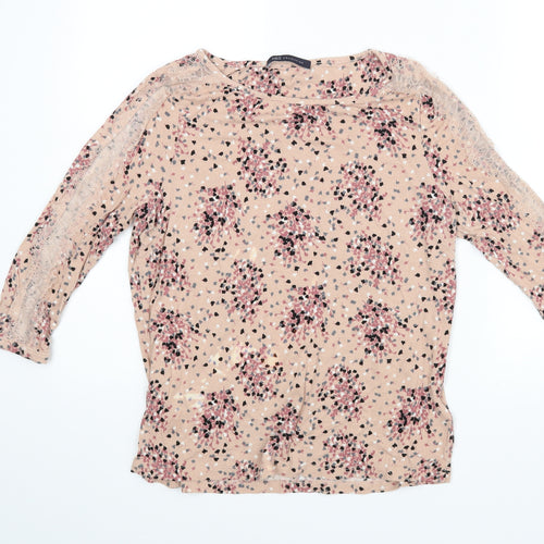 M&S Womens Pink Floral  Basic Blouse Size 12