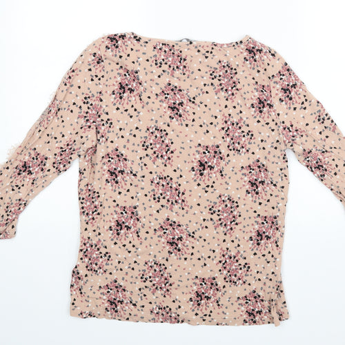 M&S Womens Pink Floral  Basic Blouse Size 12