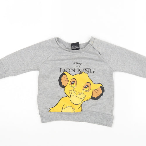 Primark Disney Baby Grey   Pullover Jumper Size 3-6 Months