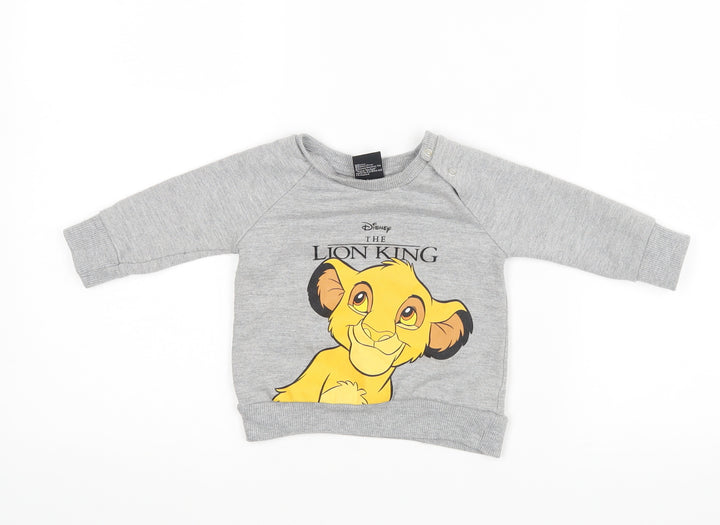 Primark Disney Baby Grey   Pullover Jumper Size 3-6 Months