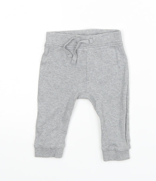 Front view of George Baby Grey Cropped Trousers, size 3-6, Months
