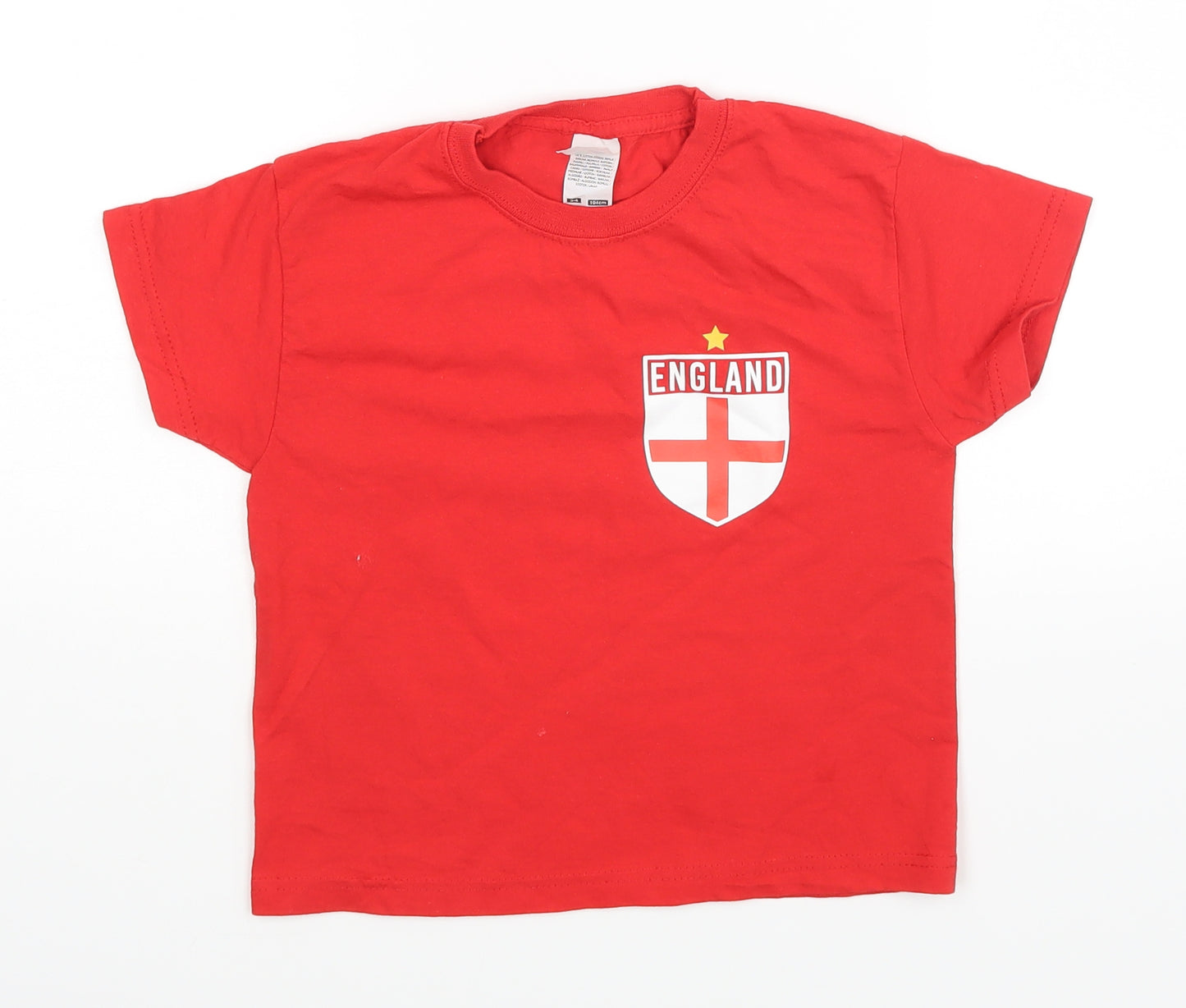Fruit of the Loom Boys Red   Basic T-Shirt Size 3-4 Years