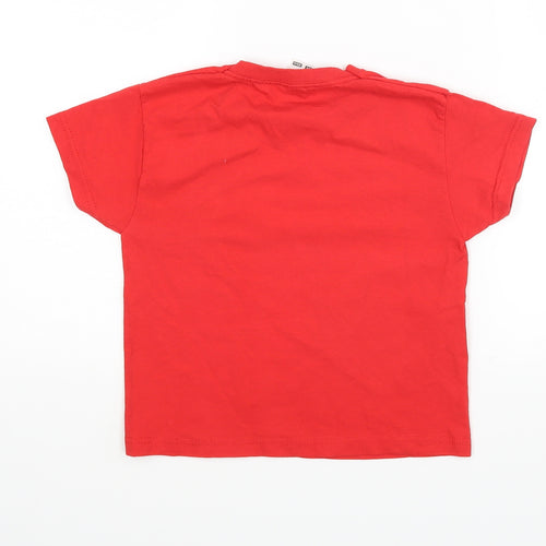 Fruit of the Loom Boys Red   Basic T-Shirt Size 3-4 Years