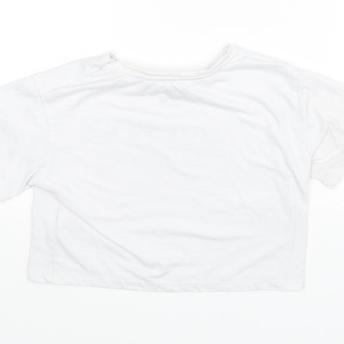 George Girls White   Basic T-Shirt Size 3-4 Years