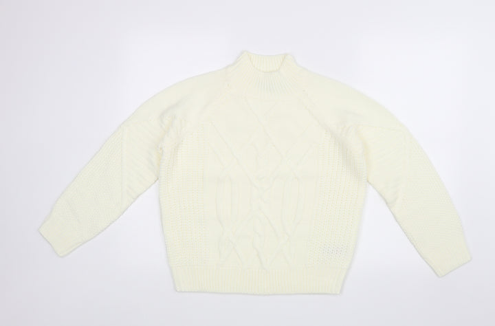 Dorothy Perkins Womens White Pullover Jumper Size 10