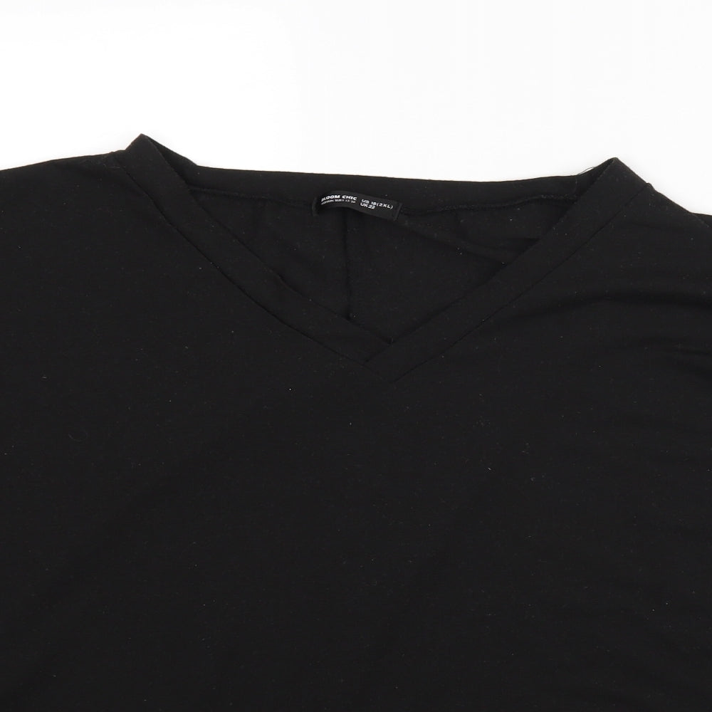 Bloom Chic Womens Black   Basic Blouse Size 18