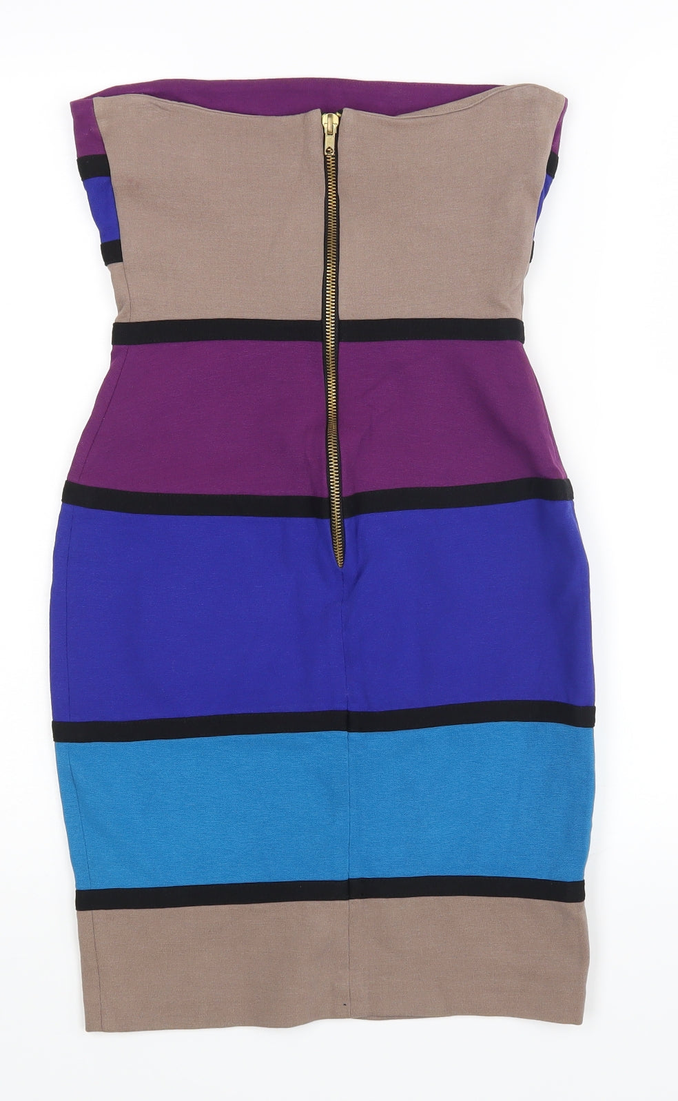 River Island Womens Multicoloured Striped Rayon Pencil Dress  Size 10