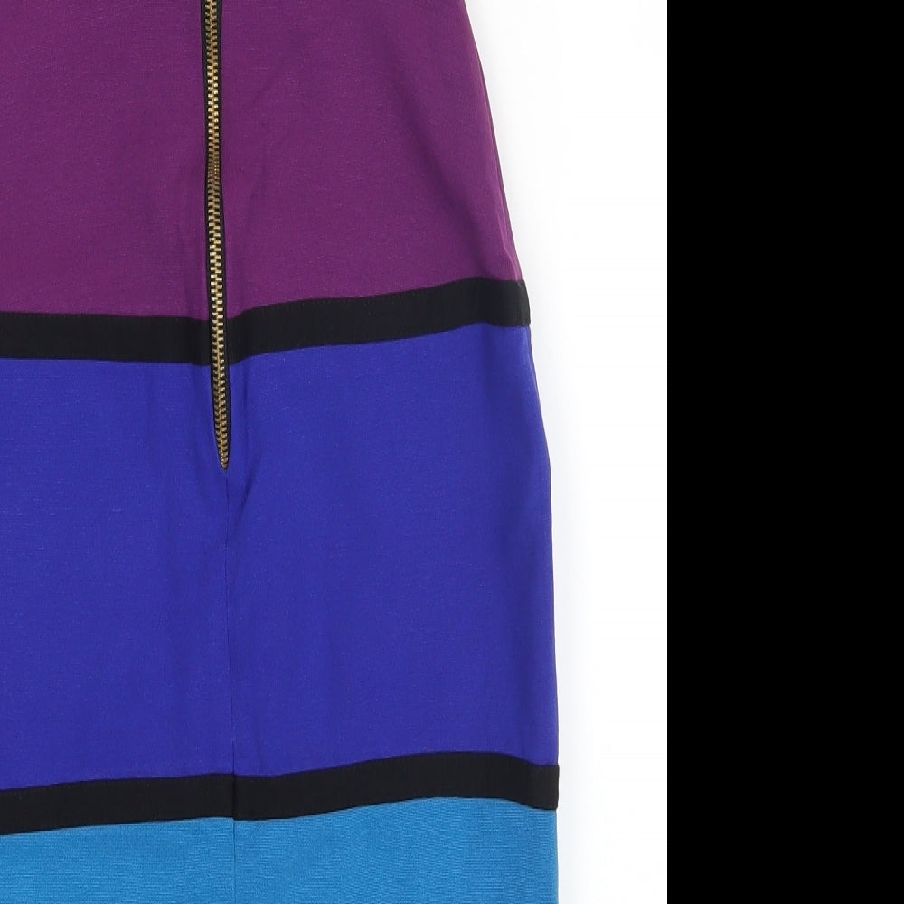 River Island Womens Multicoloured Striped Rayon Pencil Dress  Size 10
