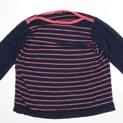Bonmar Womens Blue Striped  Pullover Jumper Size 20
