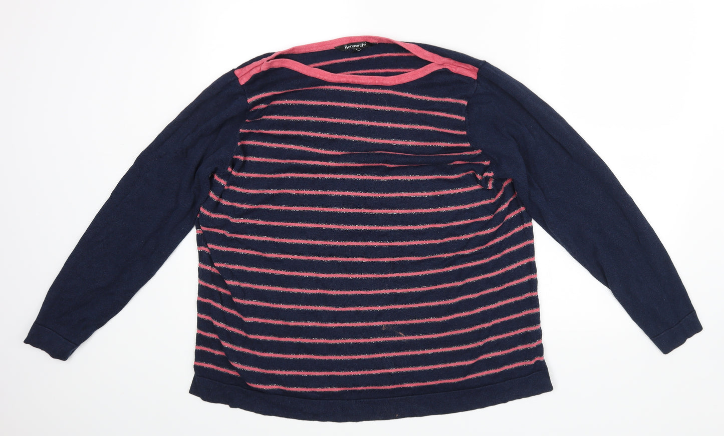 Bonmar Womens Blue Striped  Pullover Jumper Size 20