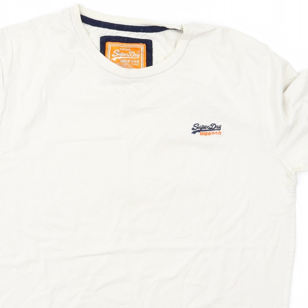 Superdry Mens White    T-Shirt Size M