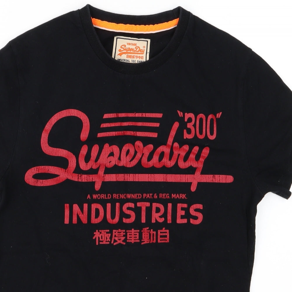Superdry Mens Black    T-Shirt Size S