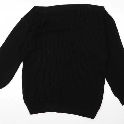 Preworn Womens Black   Pullover Jumper Size L