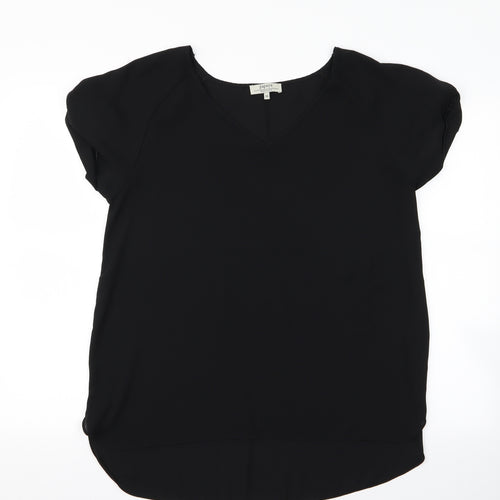 Papaya Womens Black  Rayon Basic Blouse Size 14
