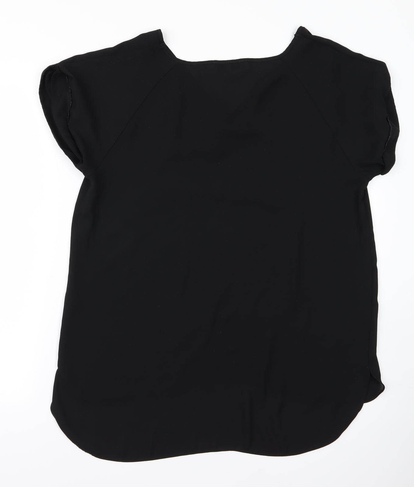 Papaya Womens Black  Rayon Basic Blouse Size 14