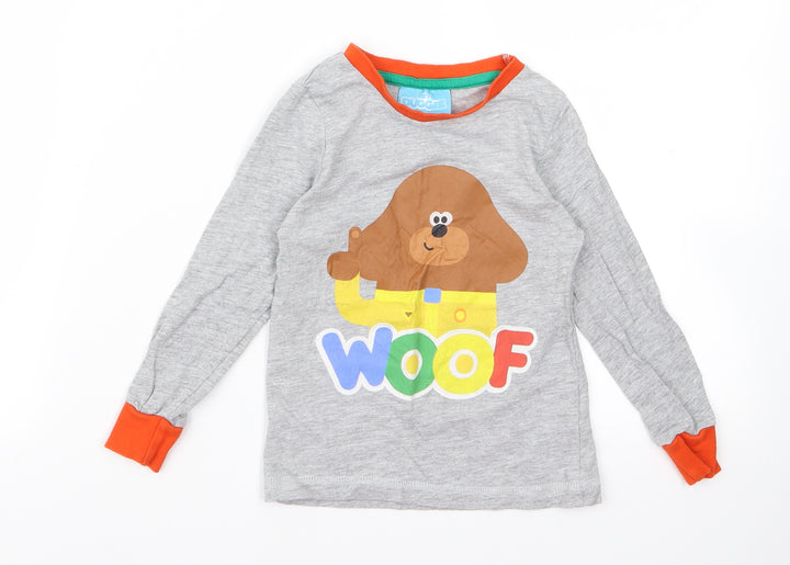 hey duggie Baby Grey   Basic T-Shirt Size 12 Months  - dog