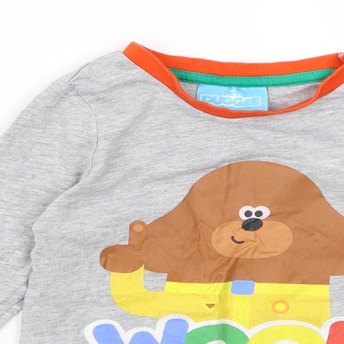 hey duggie Baby Grey   Basic T-Shirt Size 12 Months  - dog