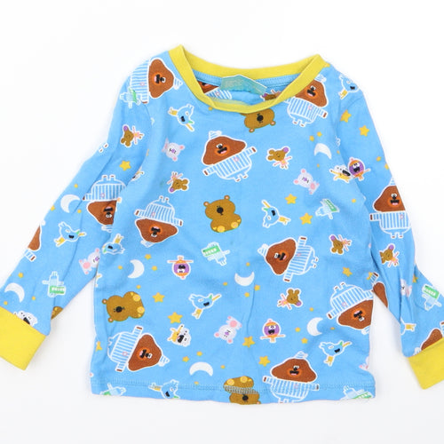 duggie Baby Blue Animal Print  Basic T-Shirt Size 12 Months  - duggie