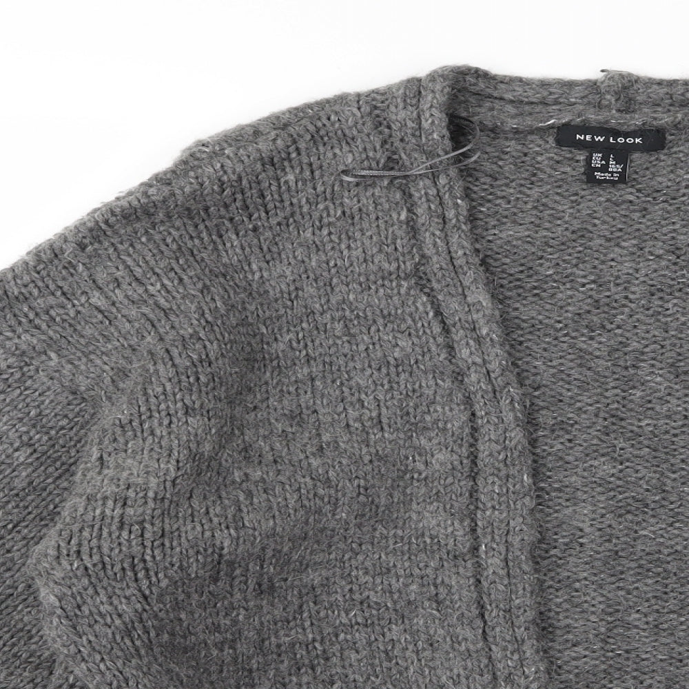New Look Womens Grey   Cardigan Jumper Size L