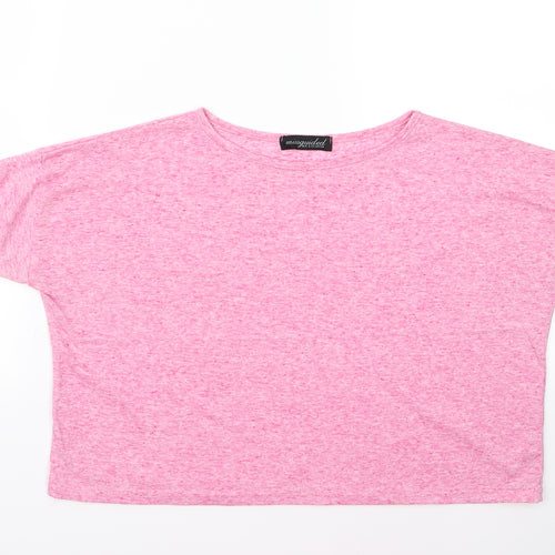 misguided Womens Pink   Basic T-Shirt Size 10