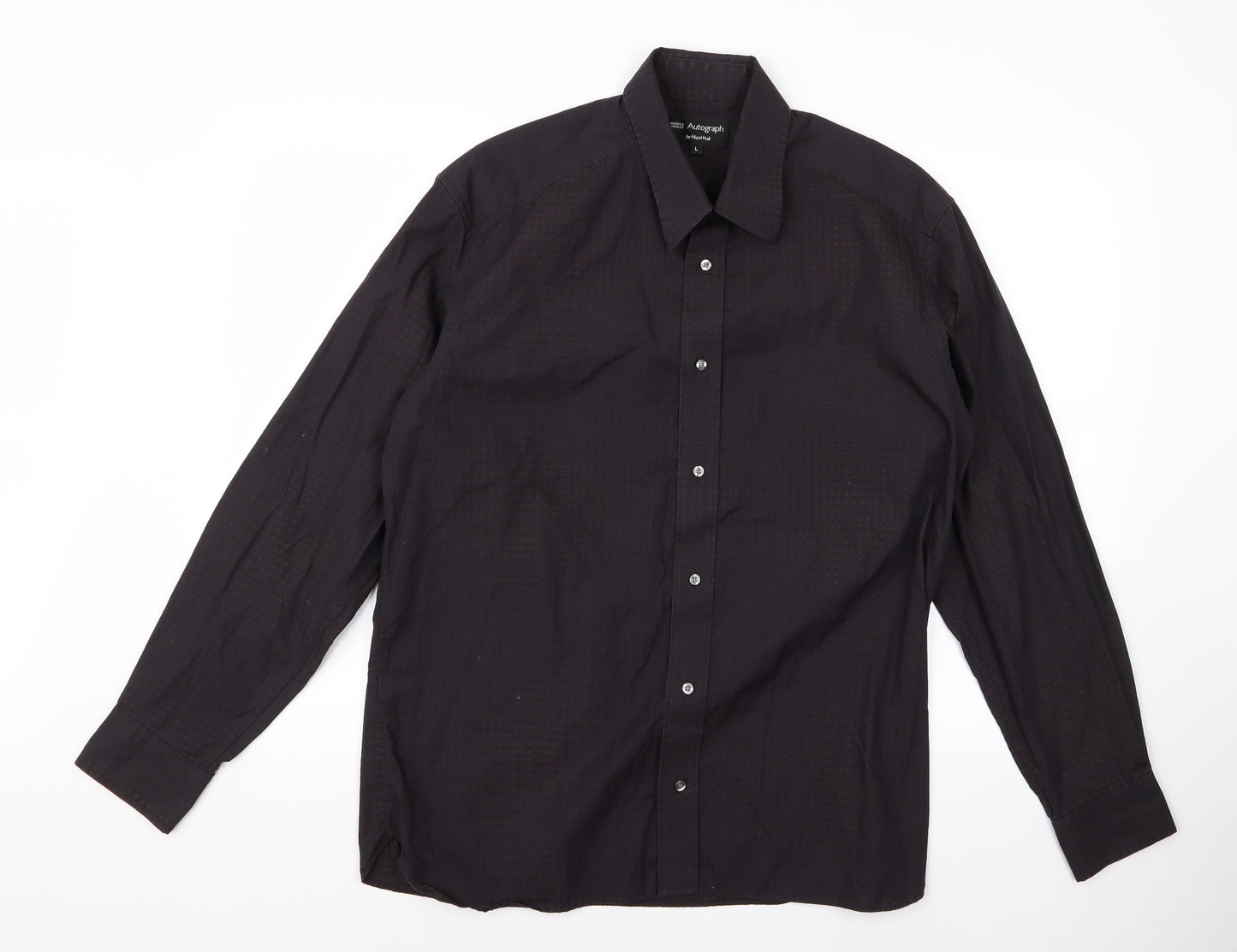 m&s Mens Brown    Button-Up Size L