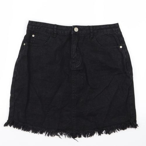 misguided Womens Black  Denim Straight & Pencil Set Size 10