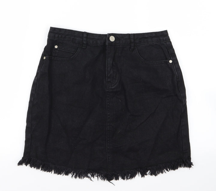 misguided Womens Black Denim Straight & Pencil Set Size 10