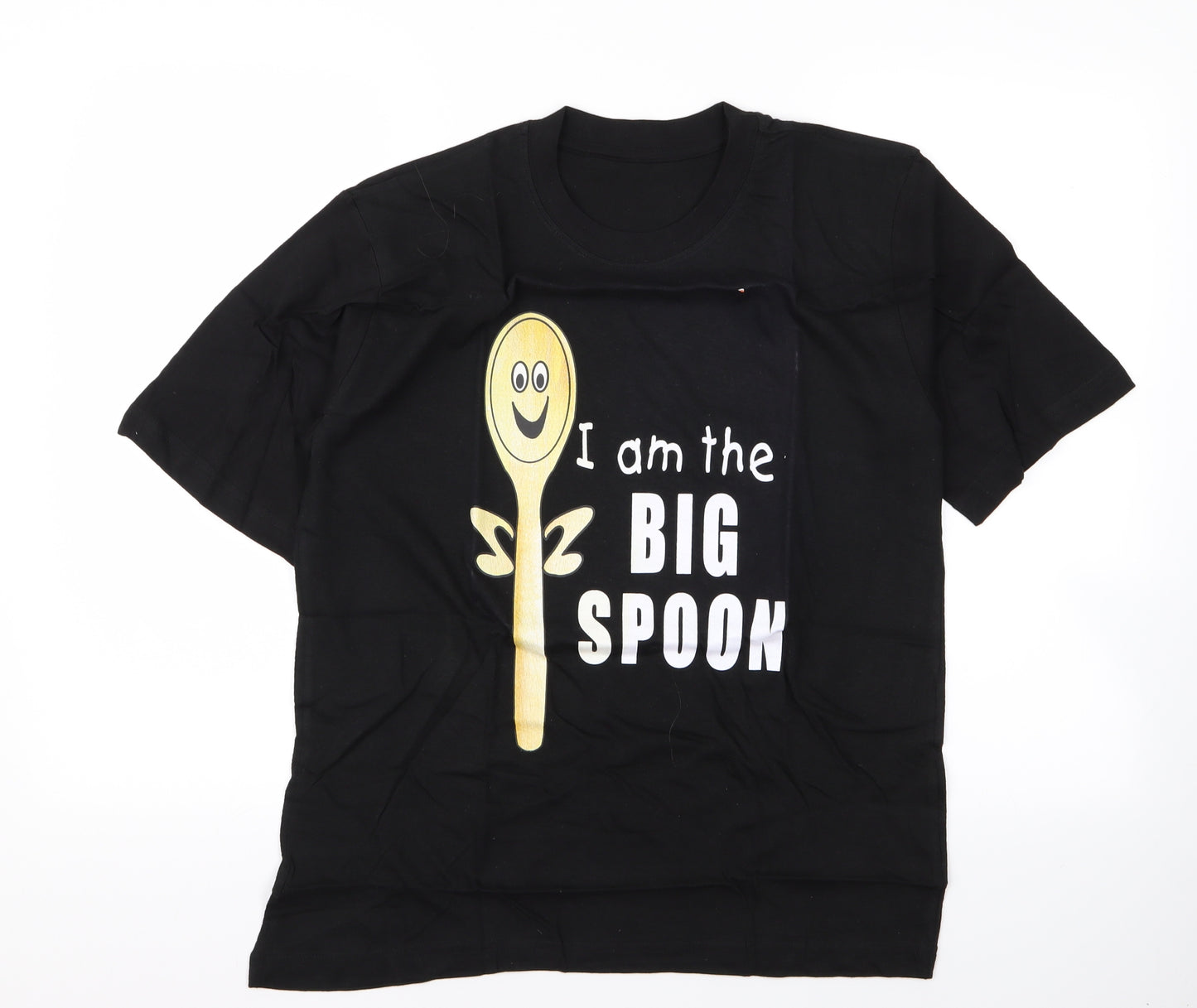 Preworn Womens Black   Basic T-Shirt Size M  - spoon