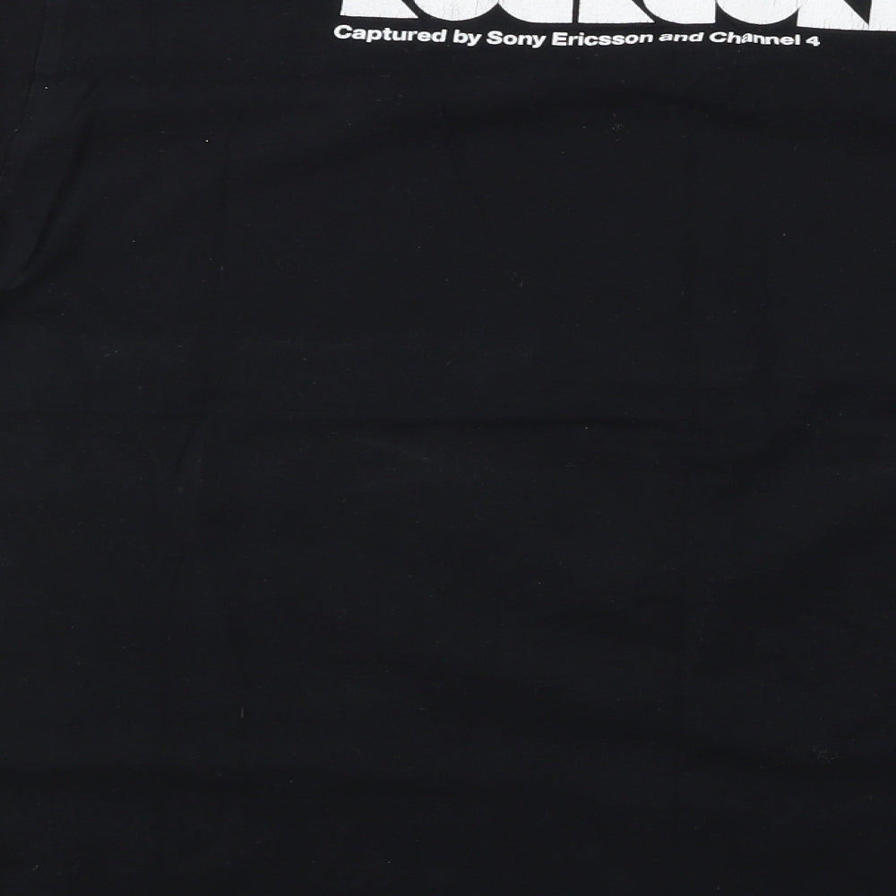 Stedman Mens Black    T-Shirt Size L  - Orange
