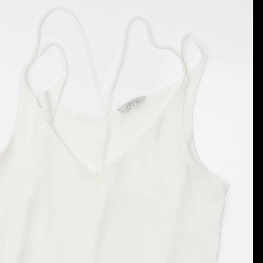 Peacocks Womens White   Basic Button-Up Size 18