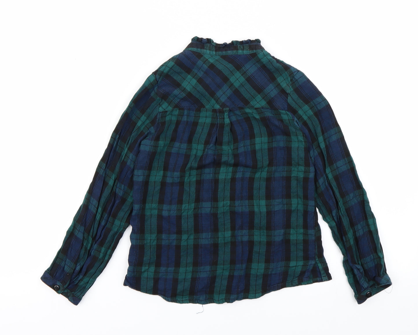NEXT Girls Green Check  Basic Polo Size 7 Years