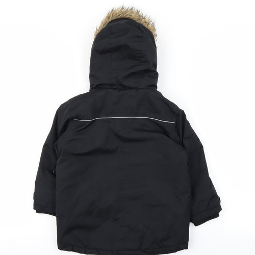 TU Boys Black   Basic Coat Coat Size 3-4 Years