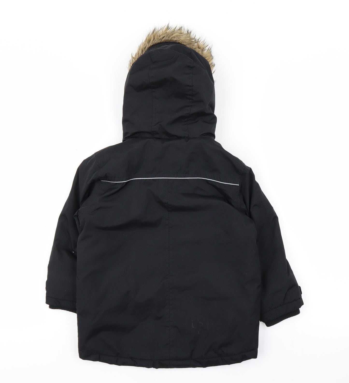 TU Boys Black   Basic Coat Coat Size 3-4 Years