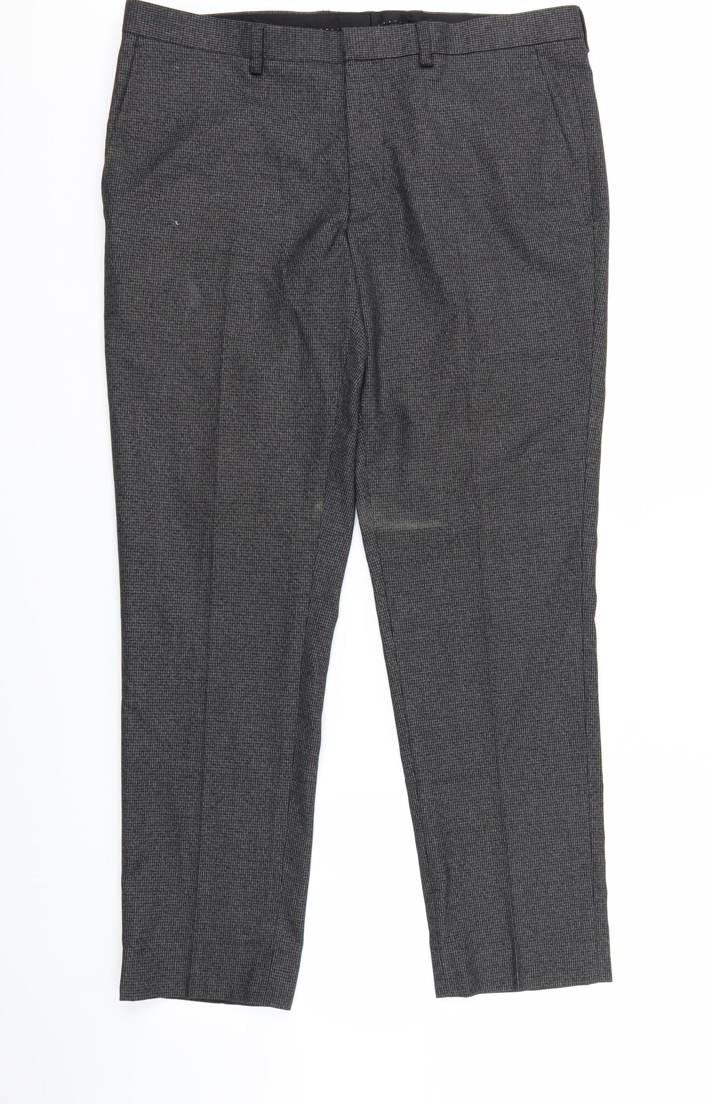 Burton Menswear Mens Grey   Trousers  Size 34 in L28 in