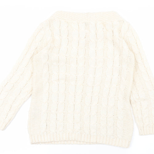 Miss Selfridge Womens White   Pullover Jumper Size 6