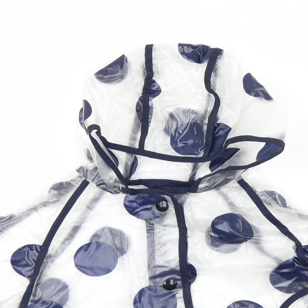 NEXT Girls Clear Polka Dot  Rain Coat Coat Size 2-3 Years