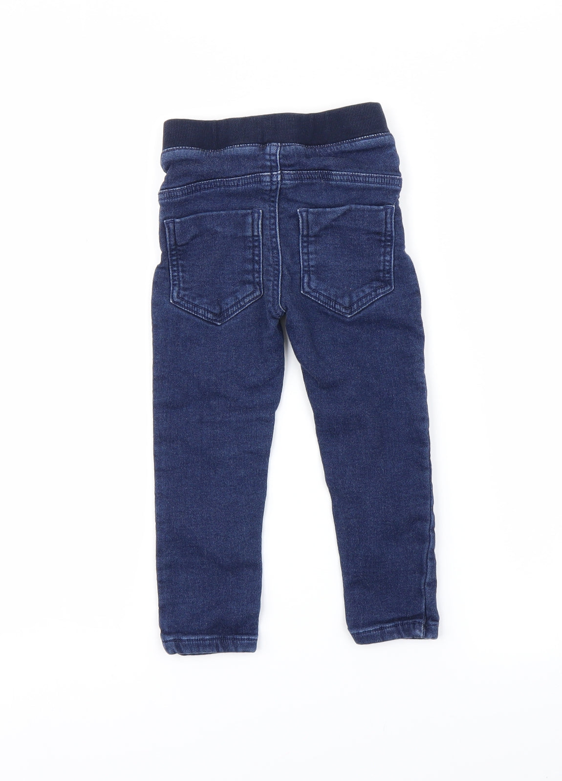 Preworn Girls Blue Ikat  Straight Jeans Size 2-3 Years