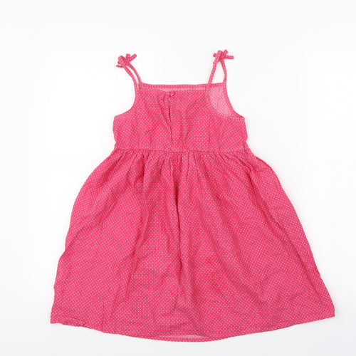 Primark Girls Pink Polka Dot  A-Line  Size 7-8 Years