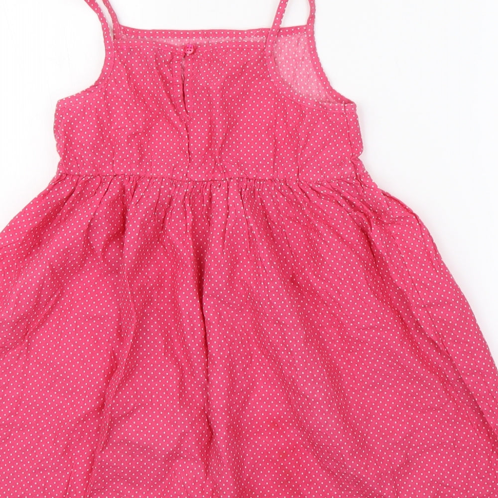 Primark Girls Pink Polka Dot  A-Line  Size 7-8 Years