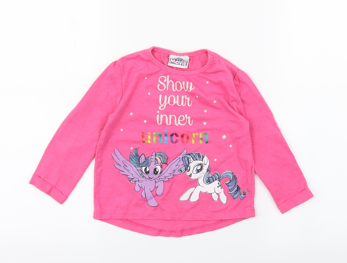 My Little Pony Girls Pink   Basic T-Shirt Size 3 Years