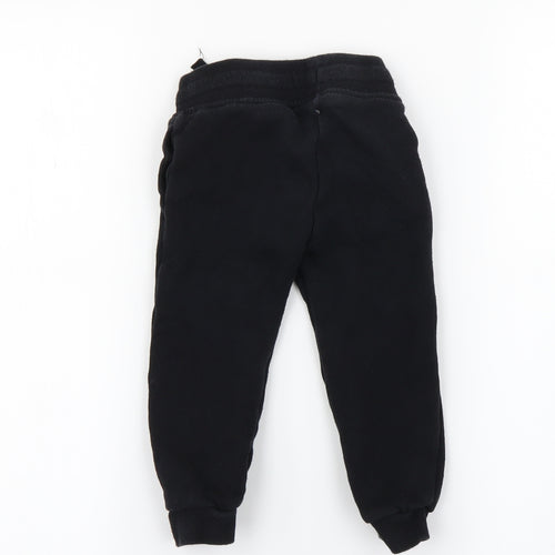 H&M Boys Black   Jogger Trousers Size 2-3 Years