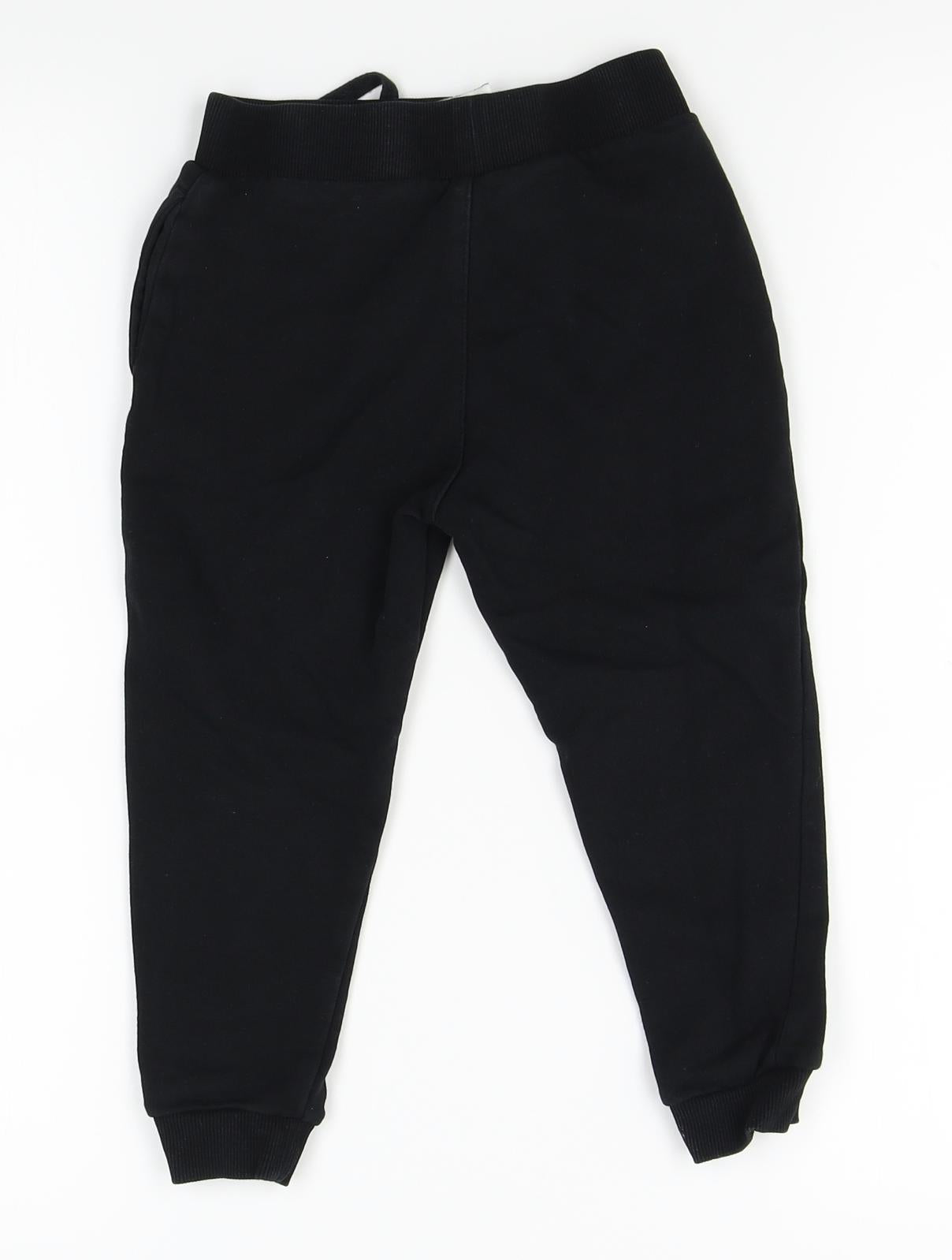 George Boys Black   Jogger Trousers Size 3-4 Years