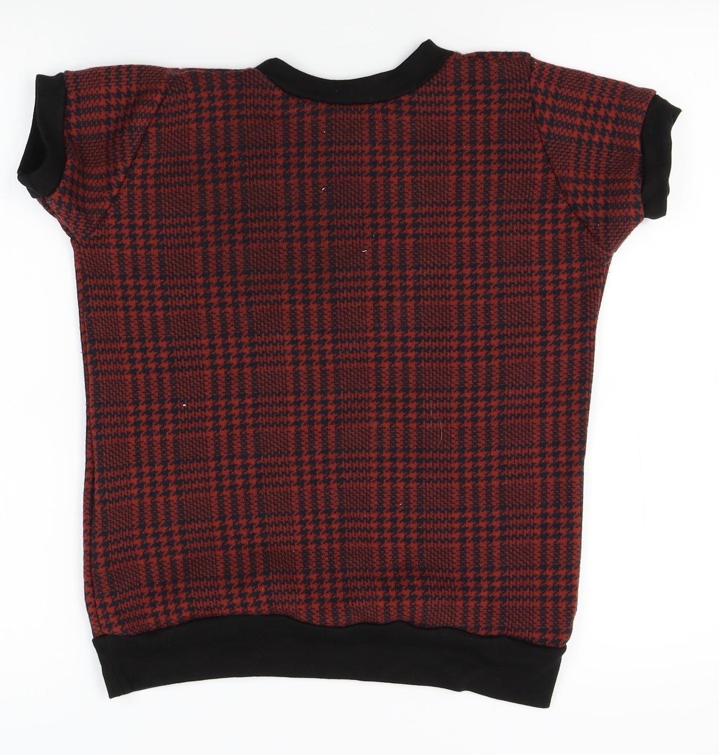 H&M Womens Red Plaid  Pullover Jumper One Size